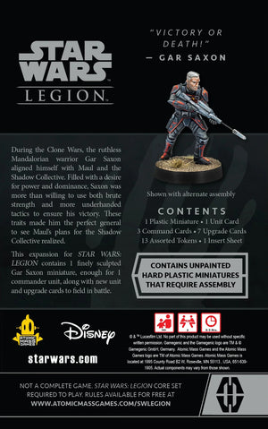 Star Wars Legion: Gar Saxon