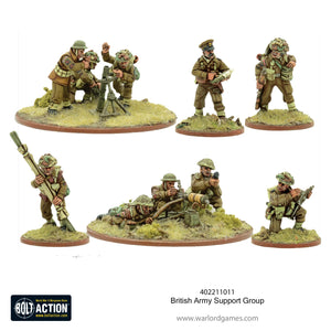 Warlord - Bolt Action: British Army Support Group (HQ & Mortar & MMG)