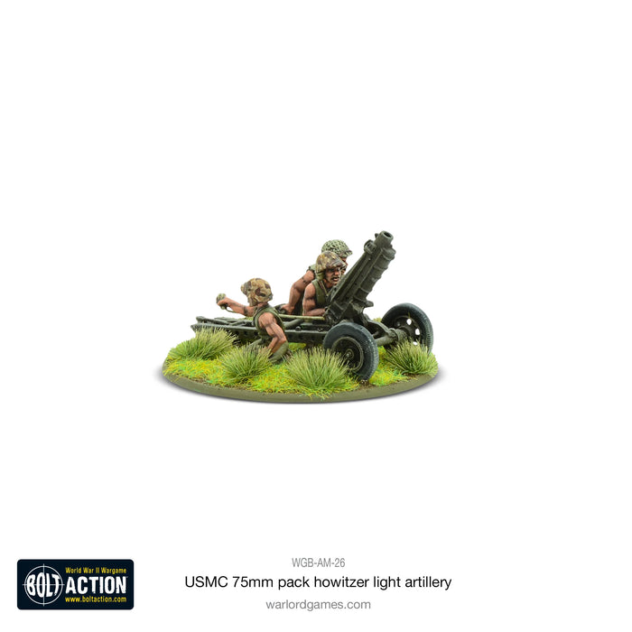 Warlord - Bolt Action: USMC 75mm Pack Howitzer Light Artillery (Metal)