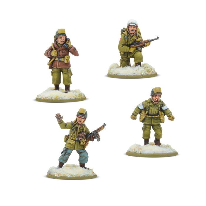 Warlord - Bolt Action: US Airborne (Winter) HQ (HQ & Mortar & MMG & HMG)