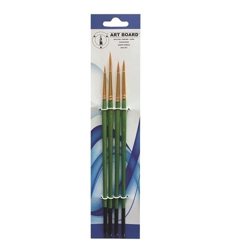 ArtBoard - Nylon Brush Set 4pcs (Green Handle)