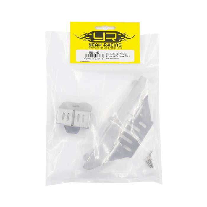 Yeah Racing - Stainless Diff Protector & Fender Set TRX-4 2021 Bronco (#)