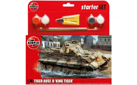 Airfix - 1/76 King Tiger (Starter Set Incl.Paint)