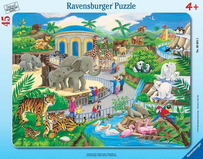 Ravensburger - Visit To The Zoo (45pcs) Frame Puzzle