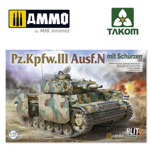 Takom - 1/35 Pz.Kpfw.III Ausf.N mit Schruzen