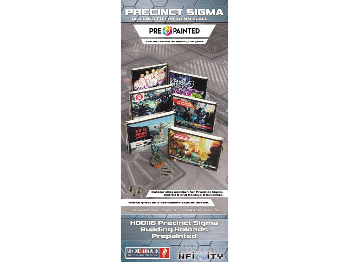 Micro Art Studio - Precinct Sigma Building Holoads (6pc) PREPAINTED (H00116)