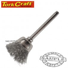 Tork Craft - Mini Carbon Steel Brush Cup 12.7mm Dia x 3.2mm Shank