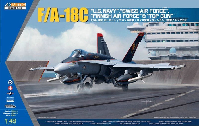 Kinetic - 1/48 F/A-18C US Navy / Swiss AirForce / Finnish AirForce & TopGun