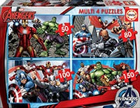 Educa - Avengers 4 Puzzles(50-80-100-150pcs)
