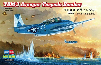 Hobby Boss - 1/48 US TBM-3 Avenger Torpedo Bomber (80325)