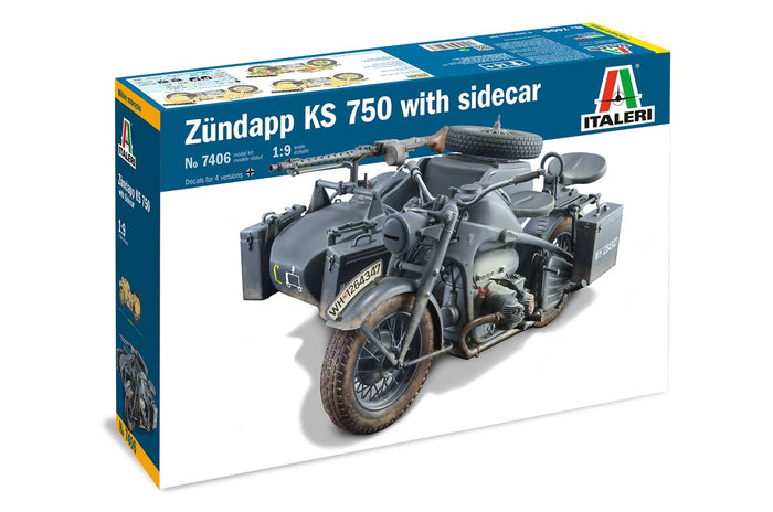 Italeri - 1/9 Zundapp KS 750 with Sidecar