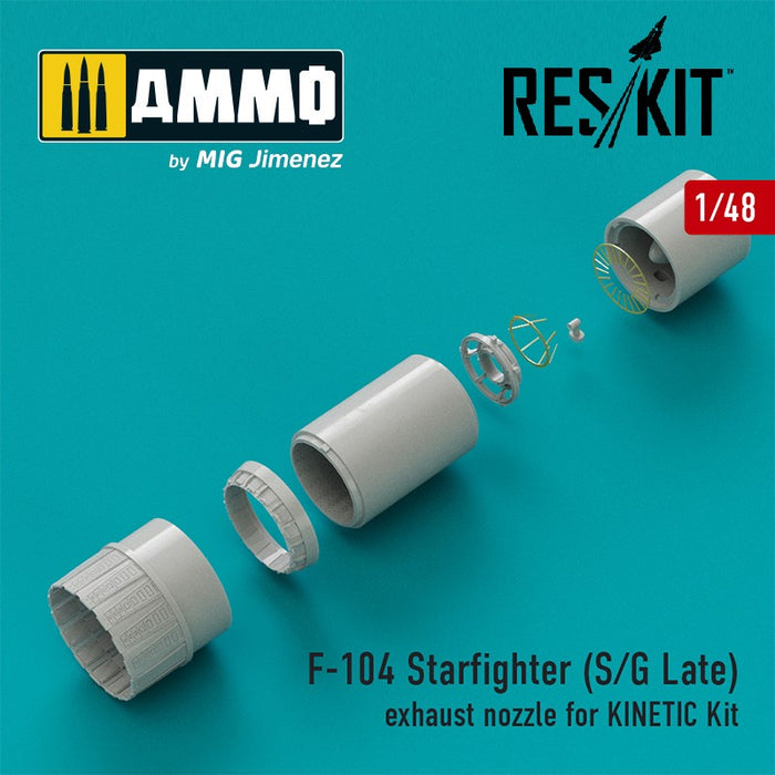 Reskit - 1/48 F-104 Starfighter (S/G Late) Exhaust Nozzle for KINETIC Kit (RSU48-0076)