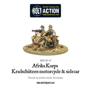 Warlord - Bolt Action  Afrika Korps Kradschutzen motorcycle and sidecar