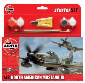 Airfix - 1/72 North American Mustang IV (Starter Set Incl.Paint)