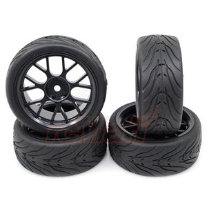 Yeah Racing - Spec TCS Wheel Black w/ Tire for 1/10 Touring (+3 Offset) (4pcs)