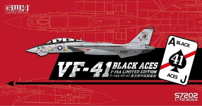 Great Wall Hobby - 1/72 US Navy F-14A VF-41 "Black Aces" w/ special PE & Decal