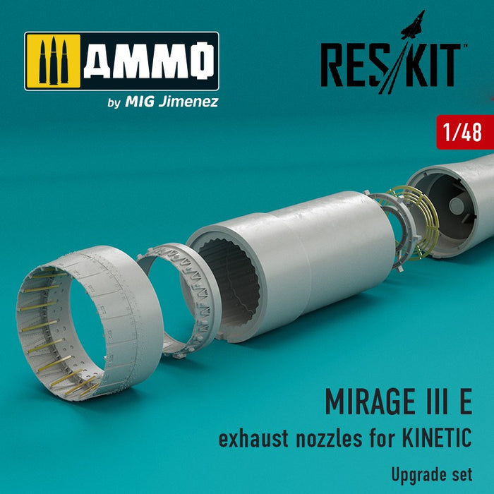 Reskit - 1/48 MIRAGE III E  Exhaust Nozzles KINETIC (RSU48-0015)