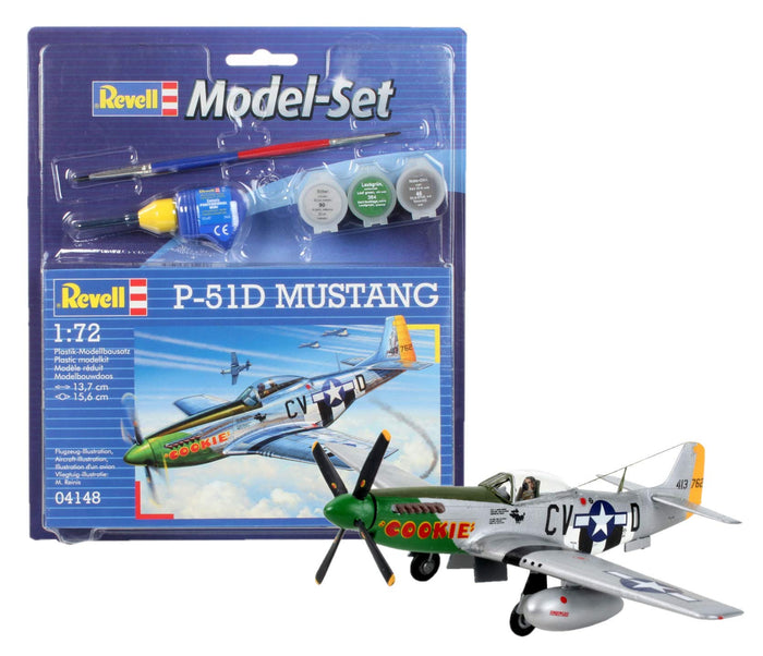 Revell - 1/72 P-51 D Mustang (Model Set Incl.Paint)