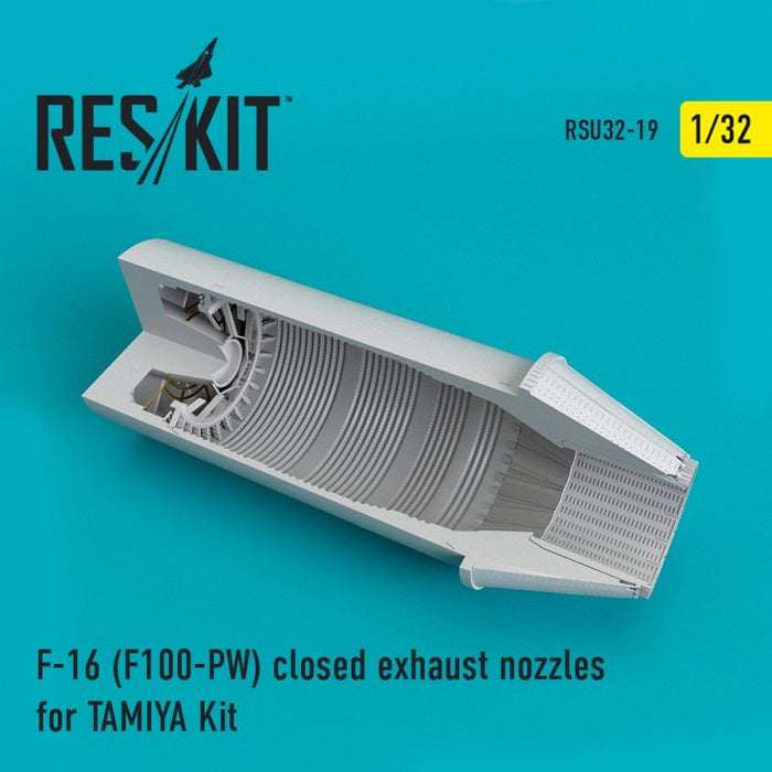 Reskit - 1/32 F-16 (F100-PW) Closed Exhaust Nozzles for TAMIYA Kit (RSU32-0019)