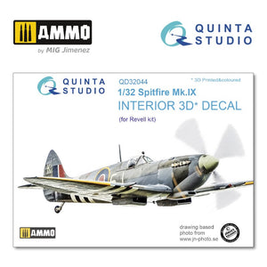 Quinta Studio QD32044 - 1/32 Spitfire Mk. IX  3D-coloured Interior (for Revell)