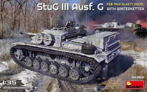 Miniart - 1/35 StuG III Ausf. G Feb 1943 ALKETT Prod. w/ Winterketten