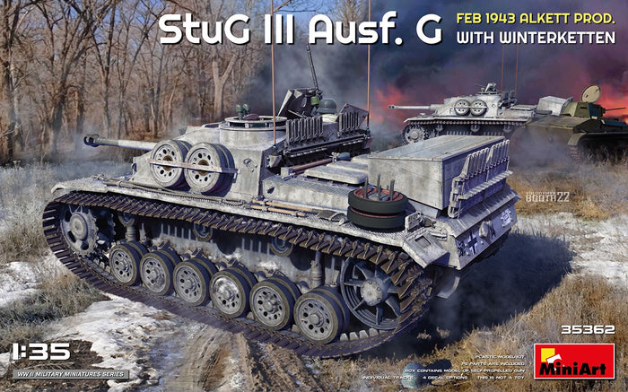 Miniart - 1/35 StuG III Ausf. G Feb 1943 ALKETT Prod. w/ Winterketten