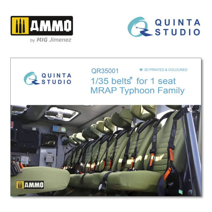 Quinta Studio QR35001 - 1/35 MRAP Typhoon Family Belts for 1 Seat 3D-coloured (for all kits)