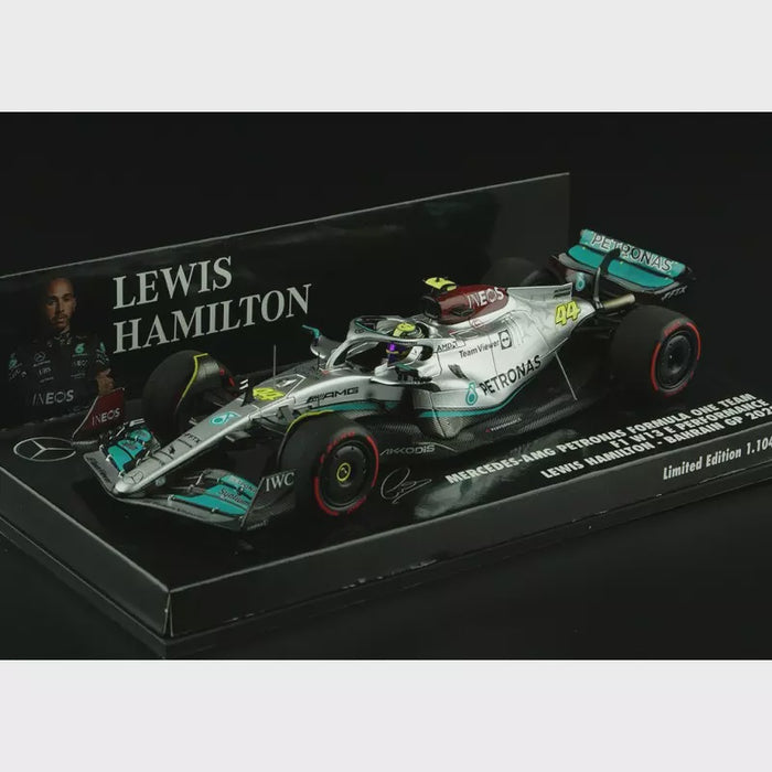 Minichamps -  1/43 Mercedes-AMG Petronas F1 W13 - Lewis Hamilton - Bahrain GP 2022