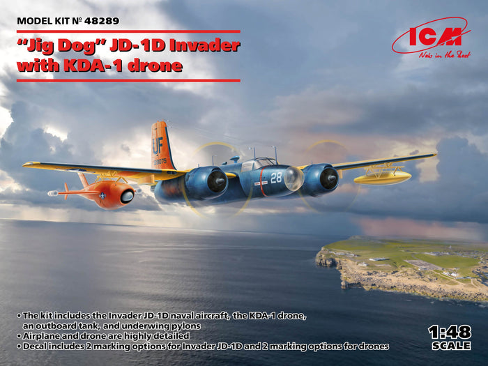 ICM - 1/48 Jig Dog Jd-1d Invader With Drone