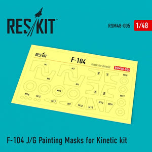 Reskit - 1/48 F-104 J/G Pre-Cut Masks for Kinetic Kit (RSM48-0005)