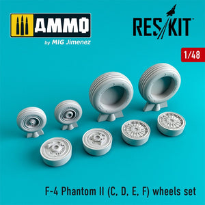 Reskit - 1/48 F-4 Phantom II (C, D, E, F) Wheels Set (RS48-0065)