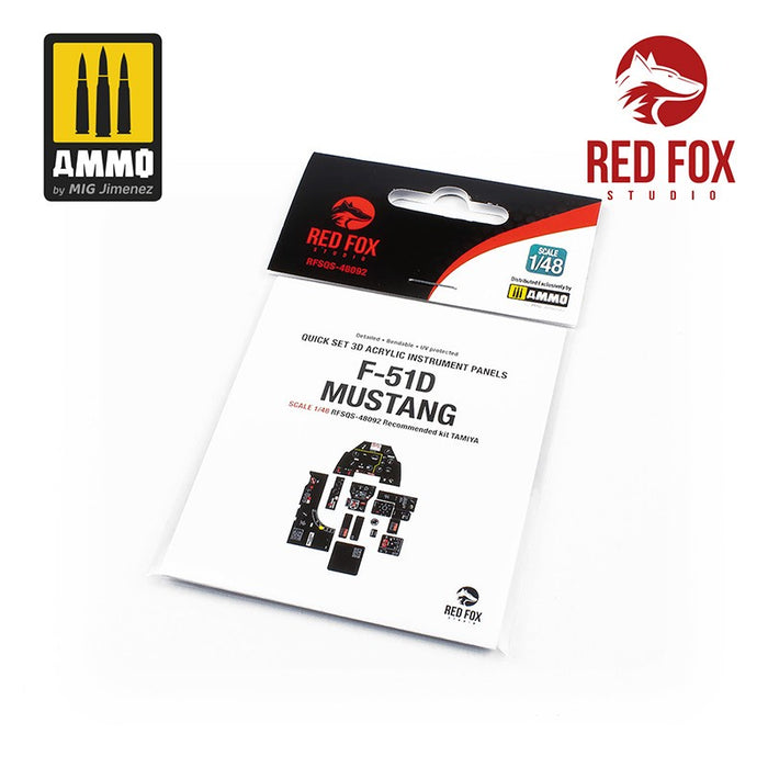 Red Fox Studio 48092 - 1/48 F-51D Mustang (for Tamiya kit)