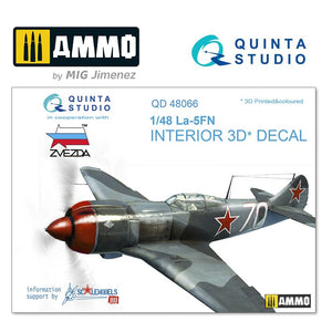 Quinta Studio QD48066 - 1/48 La-5FN  3D-Coloured Interior (for Zvezda)