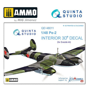 Quinta Studio QD48011 - 1/48 Pe-2  3D-Coloured Interior (for Zvezda)