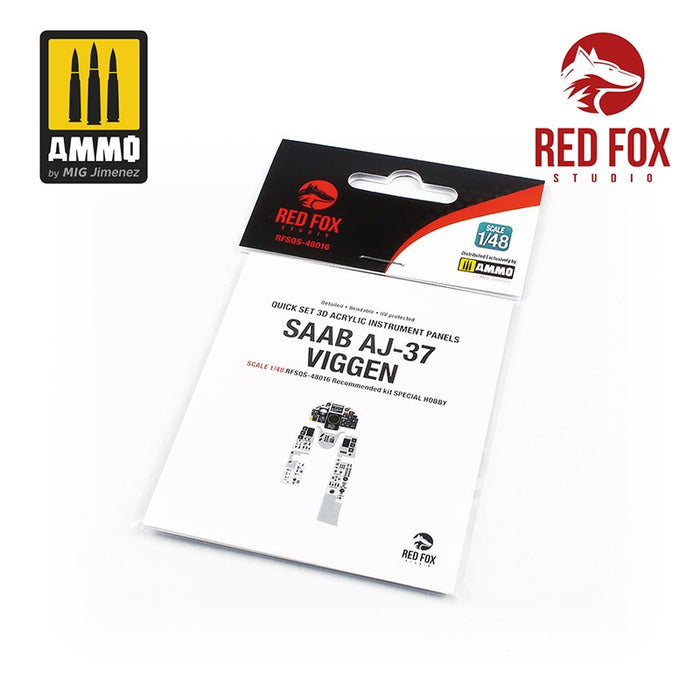 Red Fox Studio 48016 - 1/48 Saab AJ-37 Viggen (for Special Hobby kit)