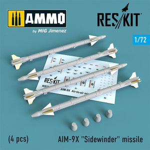 Reskit - 1/72 AIM-9X "Sidewinder" missile  (RS72-0239)