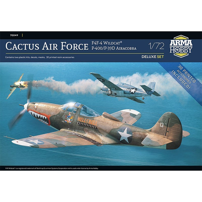 ARMA Hobby  - 1/72 Cactus Air Force Deluxe Set ‚Äì F4F-4 Wildcat and P-400/P-39D Airacobra over Guadalcanal