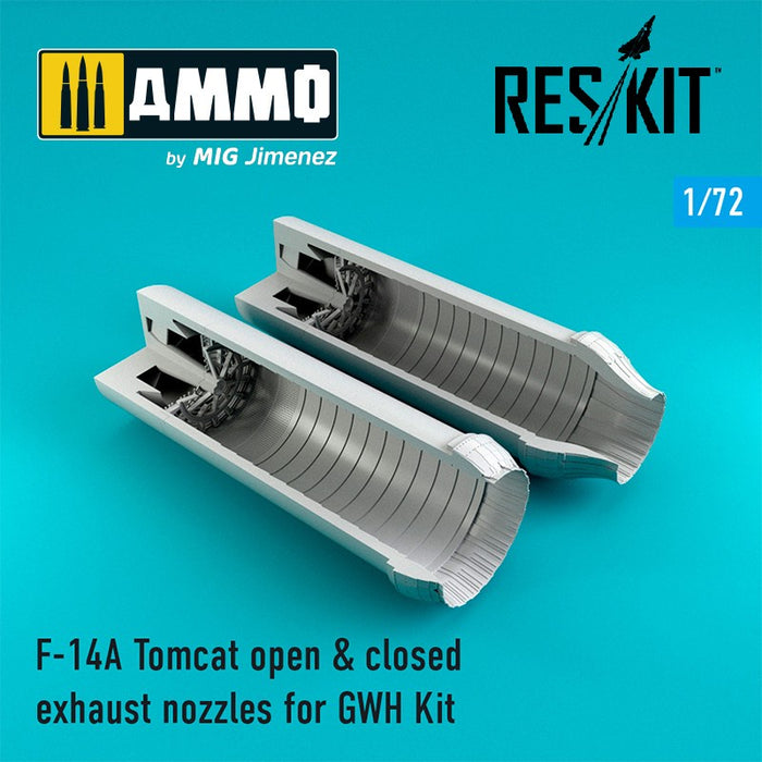 Reskit - 1/72 F-14A Tomcat open & closed exhaust nozzles for GWH Kit (RSU72-64)