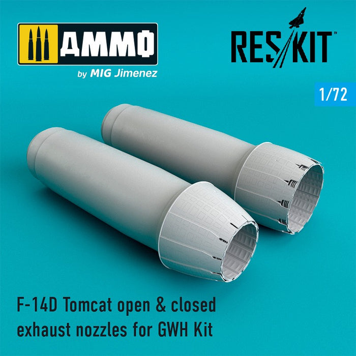 Reskit - 1/72 F-14D Tomcat open & closed exhaust nozzles for GWH Kit (RSU72-76)