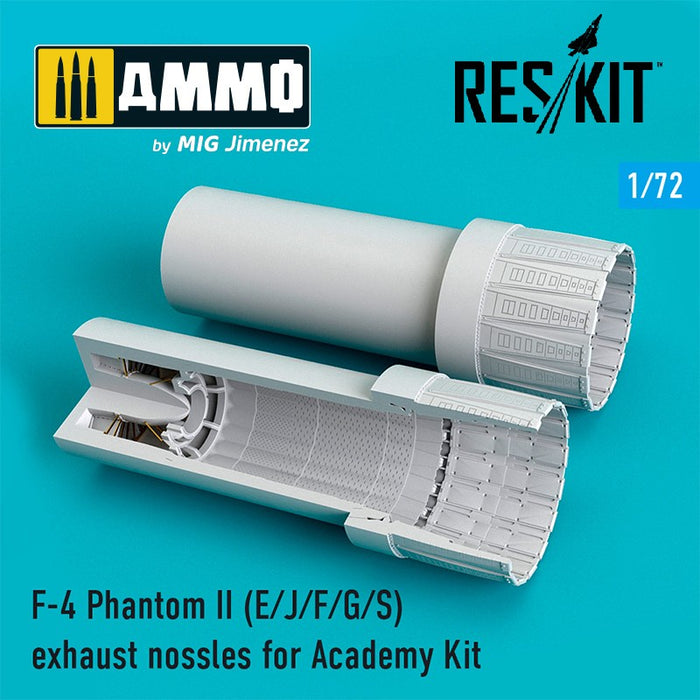 Reskit - 1/72 F-4 Phantom II (E/J/F/G/S) Exhaust Nossles for Academy Kit (RSU72-120)