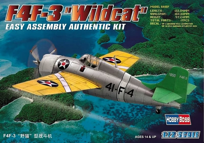 Hobby Boss - 1/72  F4f-3 "Wildcat" (80219)