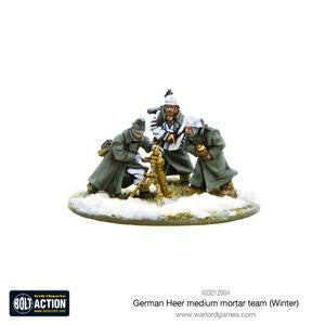 Warlord - Bolt Action  German Heer Medium Mortar team (Winter)