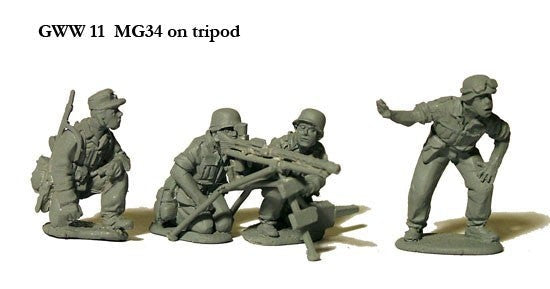 Perry Miniatures - German MG34 on Tripod with 4 crew