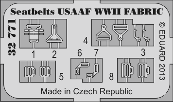 Eduard - 1/32 Seatbelts USAAF WWII FABRIC 32771