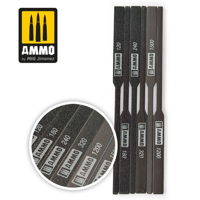 AMMO - 8567 Tapered Sanding Sticks - 6 pcs.