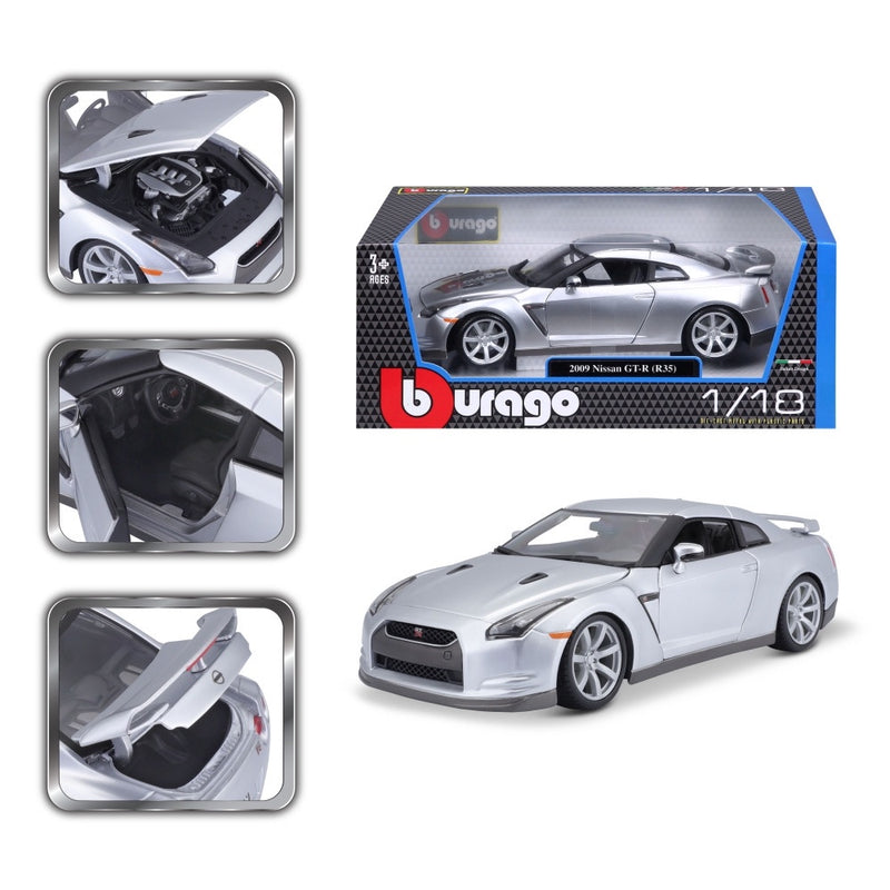 burago 1/18 2009年式 R35型 NISSAN GT-R シルバー 1⁄18 Diecast