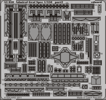 Eduard - 1/350 Admiral Graf Spee (Photo-etched)(for Academy) 53050