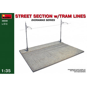 Miniart - 1/35 Street Section W/Tram Line