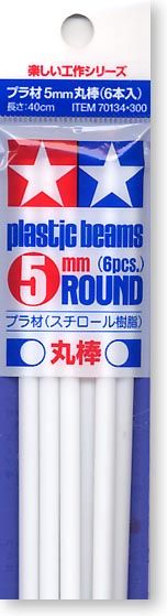 Tamiya - Plastic Beams 5mm Round (6pcs)