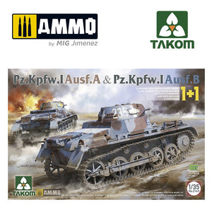 Takom - 1/35 Pz.Kpfw.I Ausf.A & Pz.Kpfw.I Ausf. B (1+1)